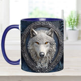 Strong Wolf - Personalized Wolf Accent Mug