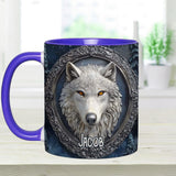 Strong Wolf - Personalized Wolf Accent Mug