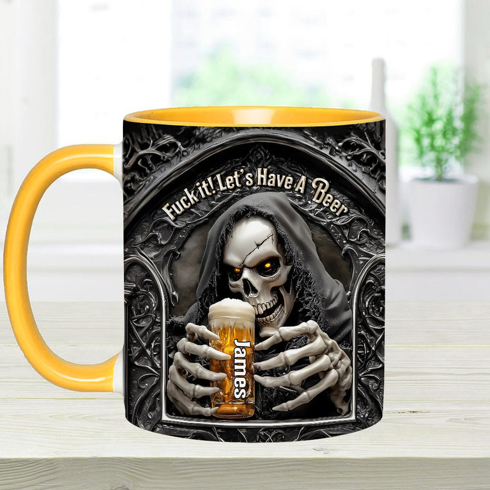 Let's Have A Beer - Personalized Beer Accent Mug