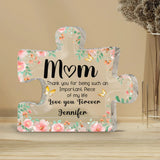 Love You Forever - Personalized Mother Custom Shaped Acrylic Plaque