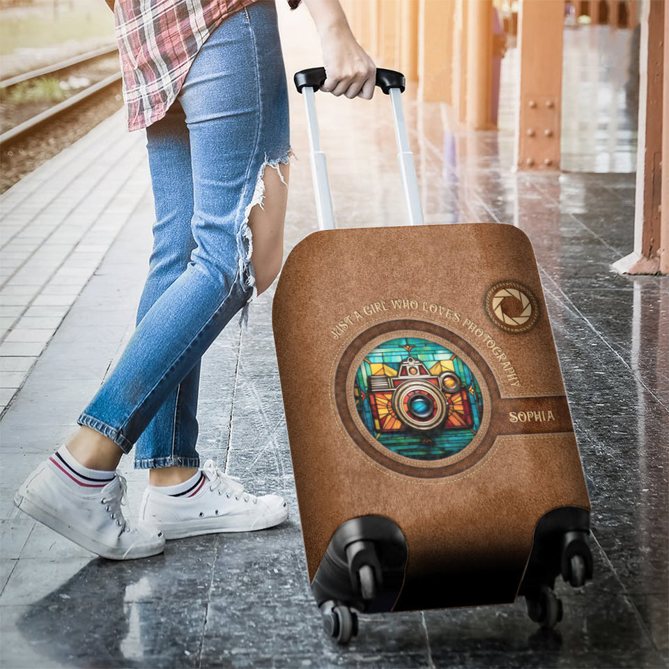 Just A Girl Who Loves Photography - Personalized Photography Luggage Cover