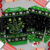 Dopest Dad Ever - Personalized Weed Ugly Sweater