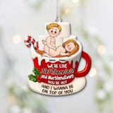 Hot Chocolate And Marshmallows - Personalized Couple Ornament