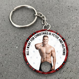 All I Want For Christmas - Personalized Couple Keychain