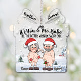 Together And Always - Personalized Husband And Wife Transparent Ornament