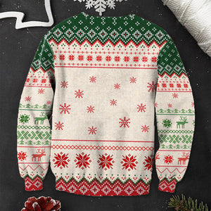 Together On The Naughty List - Personalized Couple Ugly Sweater
