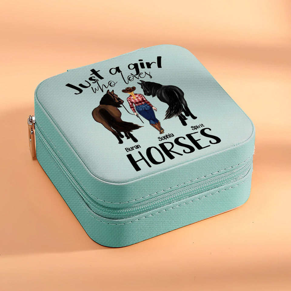 Just A Girl Who Loves Horses - Personalized Horse Jewelry Box