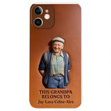 Together Always Case - Personalized Grandpa 3D Embossed Leather Phone Case