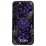 Gothic Pentacle Witchy Vibe - Personalized Witch Leather Phone Case