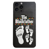 The Blackfather - Personalized Father 3D Embossed Leather Phone Case