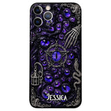 Gothic Pentacle Witchy Vibe - Personalized Witch Leather Phone Case