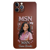 Any Title - Gifts For Nurse, Doctor - Personalized Nurse 3D Embossed Leather Phone Case