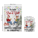 Bar & Grill - Personalized Backyard House Flag