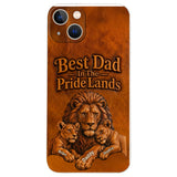 Papa Lion - Personalized Father 3D Embossed Leather Phone Case