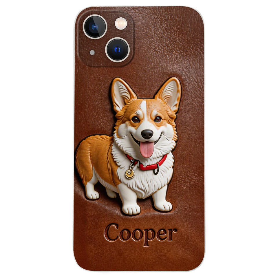Custom Any Photo - Personalized Dog Leather Phone Case