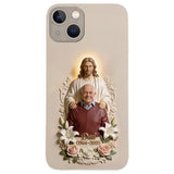 Memorial Gift Idea, Gift for Lost of Loved Ones - Personalized Memorial 3D Embossed Leather Phone Case