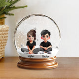 Cute Couple In Snow Globe - Personalized Couple Custom Shaped Acrylic Plaque