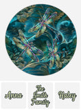 Dreamy Dragonfly - Personalized Dragonfly Round Rug
