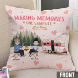 Making Memories One Campsite At A Time - Personalized Camping Throw Pillow
