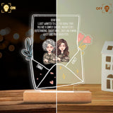 Dear Mom - Personalized Mother's Day Mother Shaped Plaque Light Base