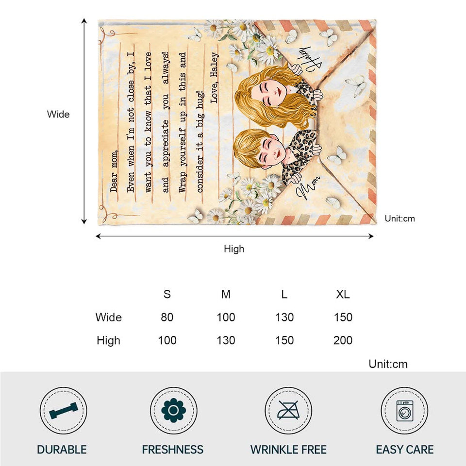 Dear Mom Letter Blanket - Personalized Mother's Day Mother Blanket