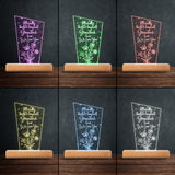 Officially World's Greatest Mom Ever - Gift for mom, grandpa, husband, wife, grandma, dad - Personalized Shaped Plaque Light Base