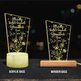 Officially World's Greatest Mom Ever - Gift for mom, grandpa, husband, wife, grandma, dad - Personalized Shaped Plaque Light Base