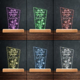 Officially World's Greatest Mom Ever - Gift for mom, grandpa, husband, wife, grandma, dad - Personalized Shaped Plaque Light Base