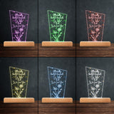 Officially World's Greatest Mom Ever - Gift for mom, grandpa, husband, wife, grandma, dad - Personalized Shaped Plaque Light Base
