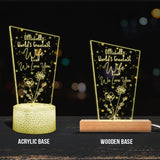 Officially World's Greatest Mom Ever - Gift for mom, grandpa, husband, wife, grandma, dad - Personalized Shaped Plaque Light Base
