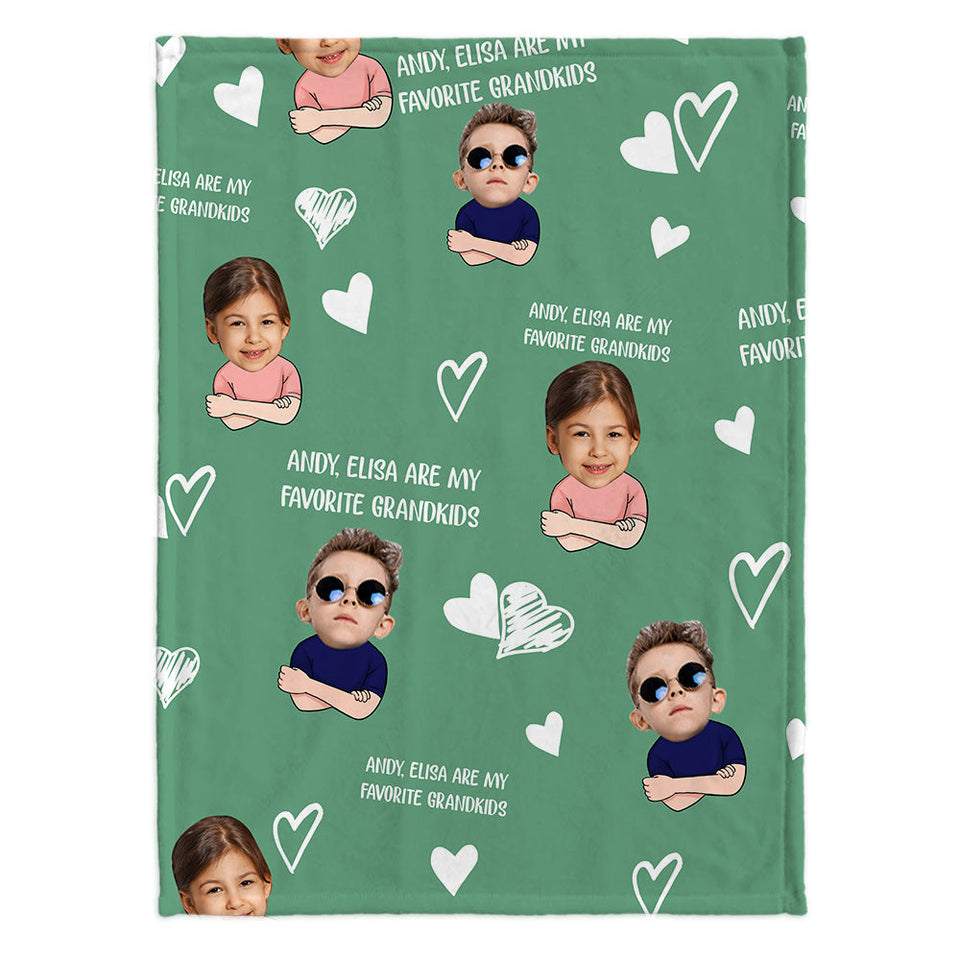 My Favorite GrandKid - Gift for grandma, grandpa - Personalized Blanket