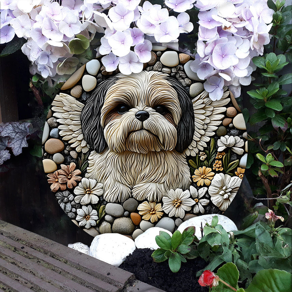 Forever In Our Heart - Personalized Dog Round Shaped Stone