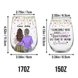You Awesome - Personalized Mother's Day Mother All Over Wine Glass
