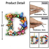 Flowers And Butterflies Letter - Personalized Butterfly Ornament