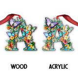 Flowers And Butterflies Letter - Personalized Gardening Ornament
