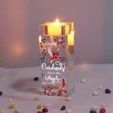 Cardinals Appear When Angels Are Near - Personalized Memorial Glass Candle Holder