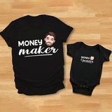 Money Maker Money Spender - Personalized Father T-shirt And Baby Onesie