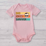 Dad Jokes Champion Survivor - Personalized Father T-shirt And Baby Onesie