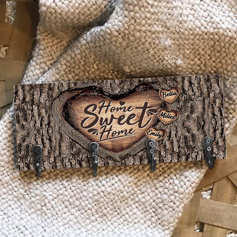 Home Sweet Home - Personalized Family Key Rack