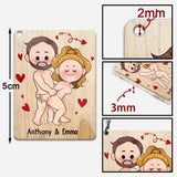 I Love You - Personalized Couple Keychain (Printed On Both Sides)