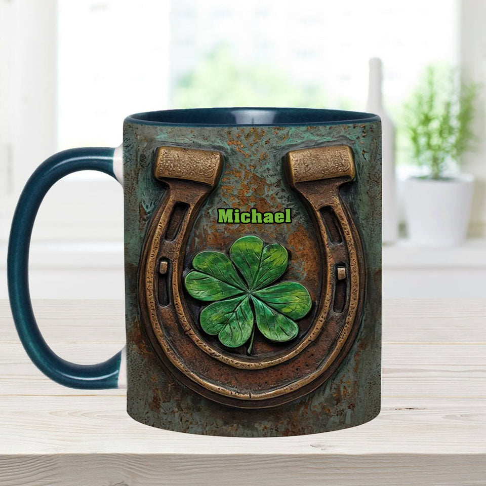 Vintage Irish Harp - Personalized Horse Accent Mug