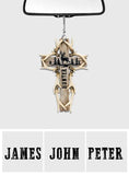 Cross Hanging Ornament - Personalized Hunting Car Ornament