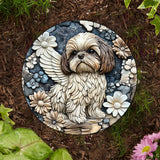 Forever In Our Heart - Personalized Dog Round Shaped Stone