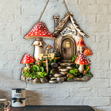 Mushroom Garden - Personalized Gardening Custom Shaped Wood Sign