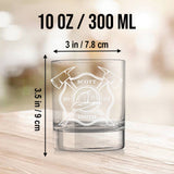 Firefighter Life - Personalized Firefighter Rock Glass