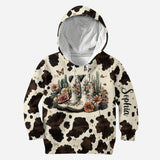 Vintage Boots - Personalized Country Girl Hoodie and Leggings