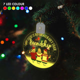 Besties Forever - Personalized Bestie Round Led Acrylic Ornament