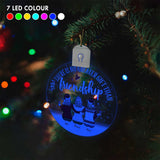 Besties Forever - Personalized Bestie Round Led Acrylic Ornament