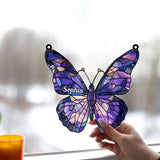 Beautifull Butterfly - Personalized Butterfly Window Hanging Suncatcher Ornament