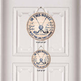 In This House - Personalized Couple Golf Round Wood Sign
